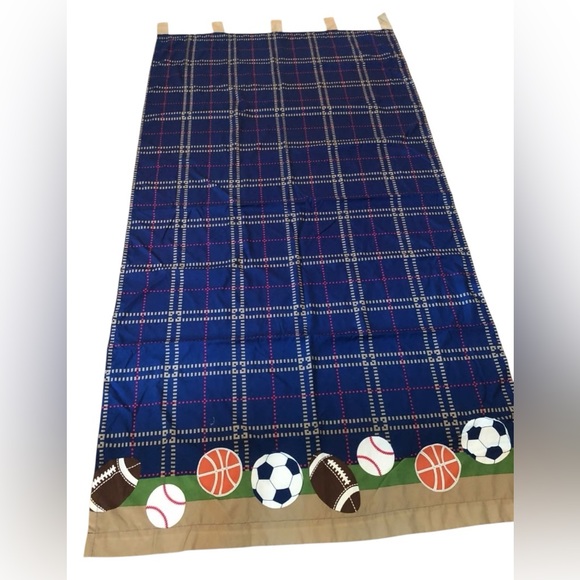 american kids Other - Sports Boys Kids Room Curtains Window- 2 Panels - Basketball Beisball Soccer